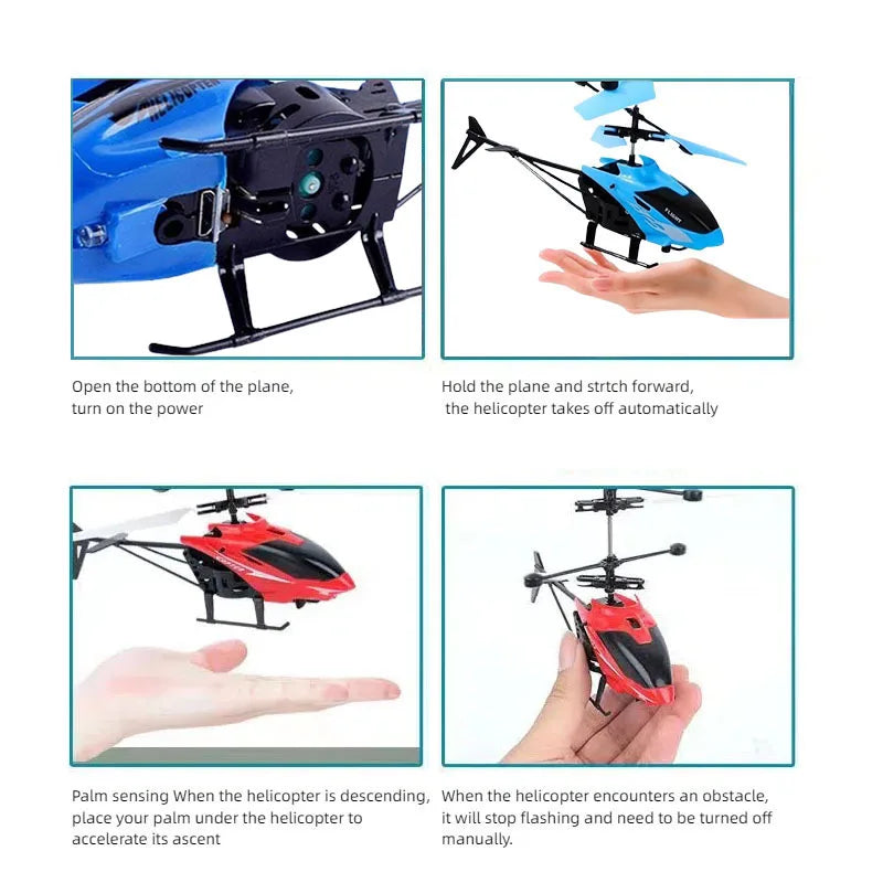 Rechargeable Mini RC Drone Remote Safe Fall-resistant RC Helicopters Drone  Toys