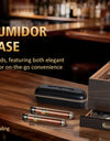Cigar Humidor, Cedar Wood Cigar Box, Includes Leather Cigar Case, Cigar Tube, Digital Hygrometer and 2 Humidifiers, Gift Set