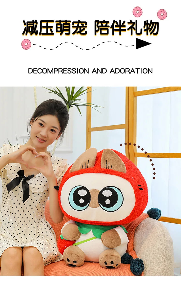 Kawaii Siamese Cat Plush Stuffed Doll Pillow Toy