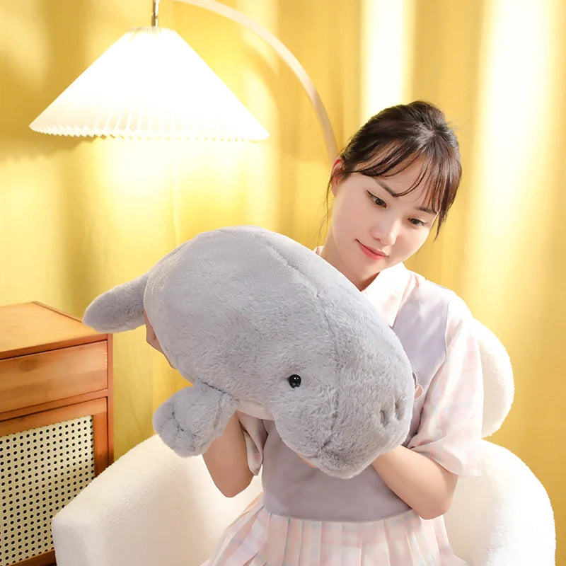 Kawaii Manatee Dugong Plush Stuffed Animal Soft Sea Cow Pillow