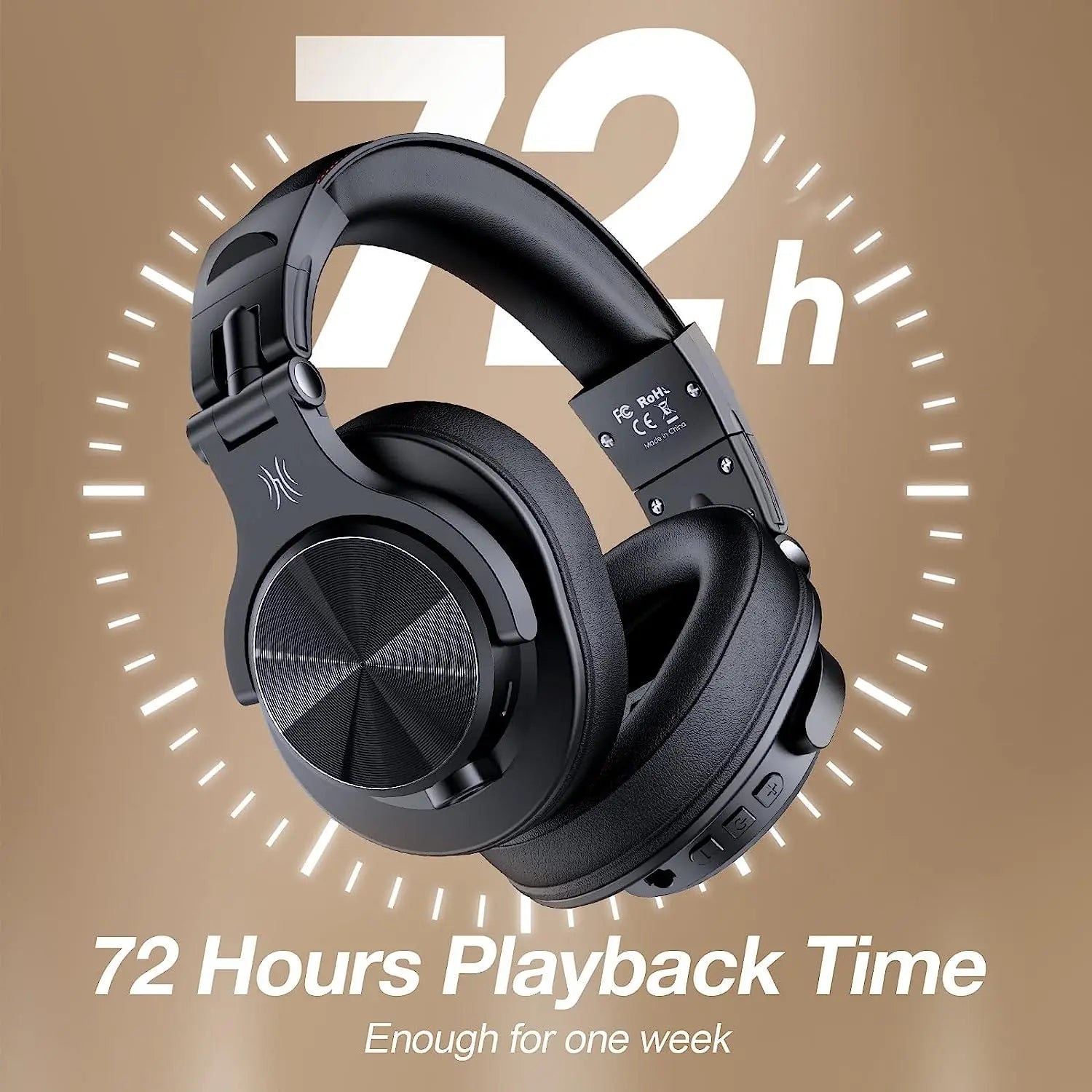Fusion A70 Bluetooth Headphones Hi-Res Audio Over Ear Wireless Headset Professional Studio Monitor DJ HiFi Headphones