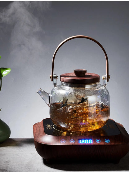 Dual-Purpose Boiling Water Glass Teapot