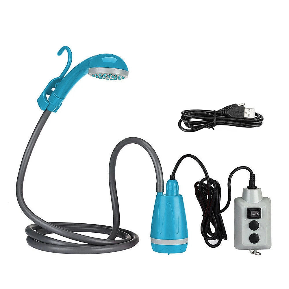 Rechargeable Portable Camping Shower Pump with Handheld Shower Head