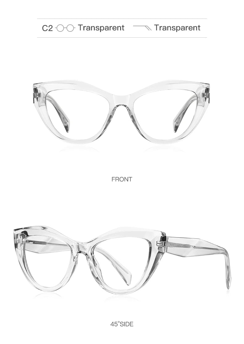 HONGMEI Unique Design Myopia Prescription Glasses Women Cat Eye Hyperopia Reading Anti Blue Light Optical Eyeglasses Frame2166