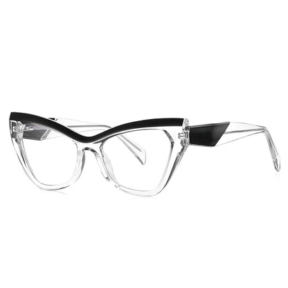 HONGMEI New Optical Prescription Computer Blue Blocking Eyeglasses Anti-Blue Light Cat-Eye Frames Customizable Reading Women