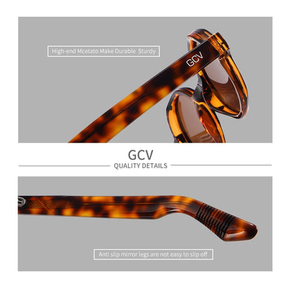 Avant-garde Acetate Appearance Patent Design Women's GM Cat eye sunglasses polarized light, and UV protection