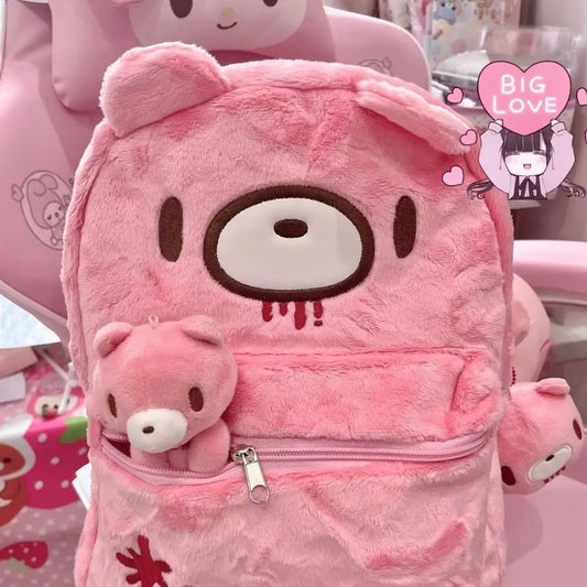 Cartoon Bear Plush Backpack Large Capacity Shoulder Bag