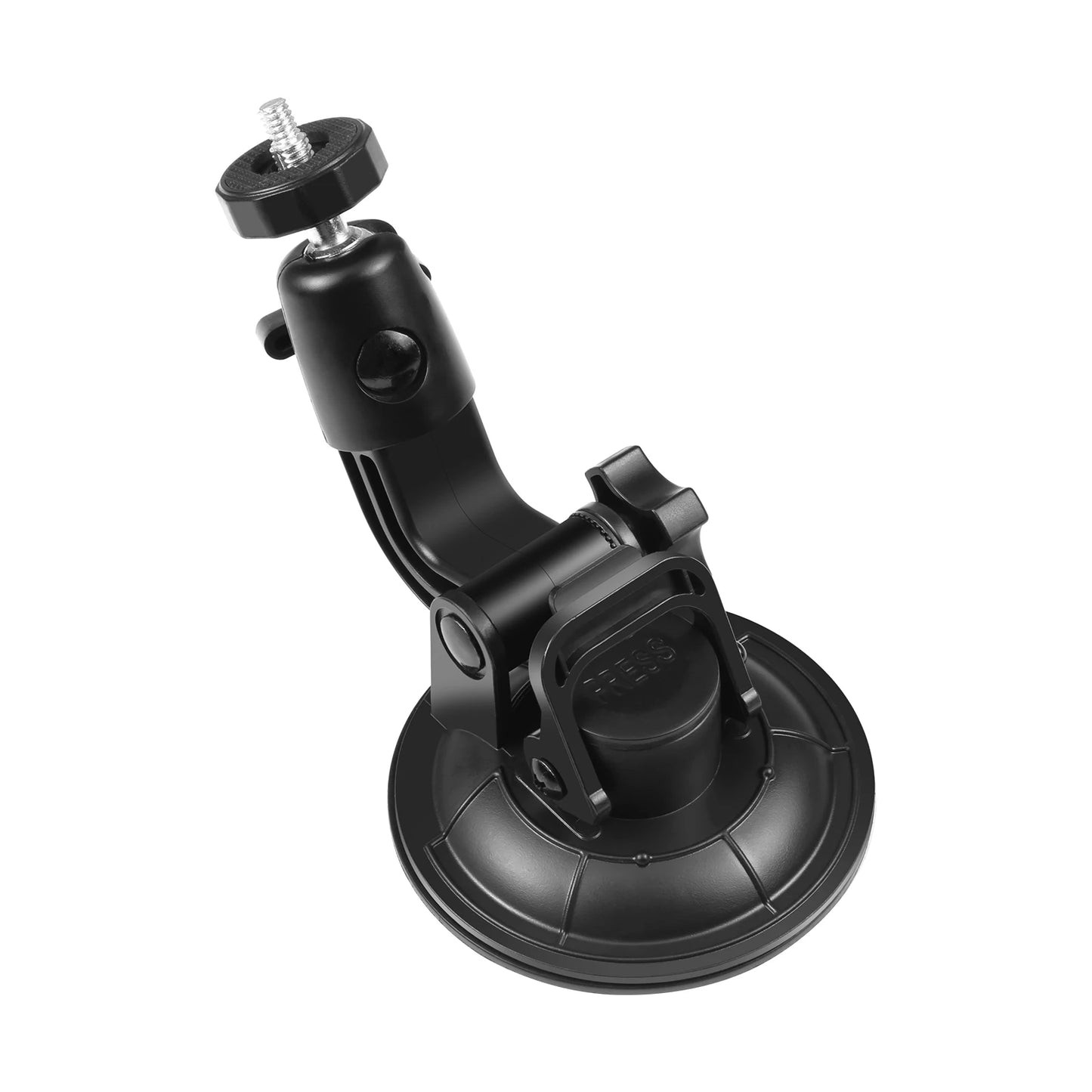 Car Suction Cup Mount with Phone Clamp & Screw & Tripod Adapter for Smartphone & for Gopro DJI Sports Action Cameras