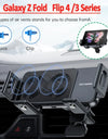 Dual Coil Fold Screen Car Wireless Charger For Samsung Galaxy Z 4 3 Fold Flip iPhone 15 14 Fast Phone Charging Vent Mount Holder