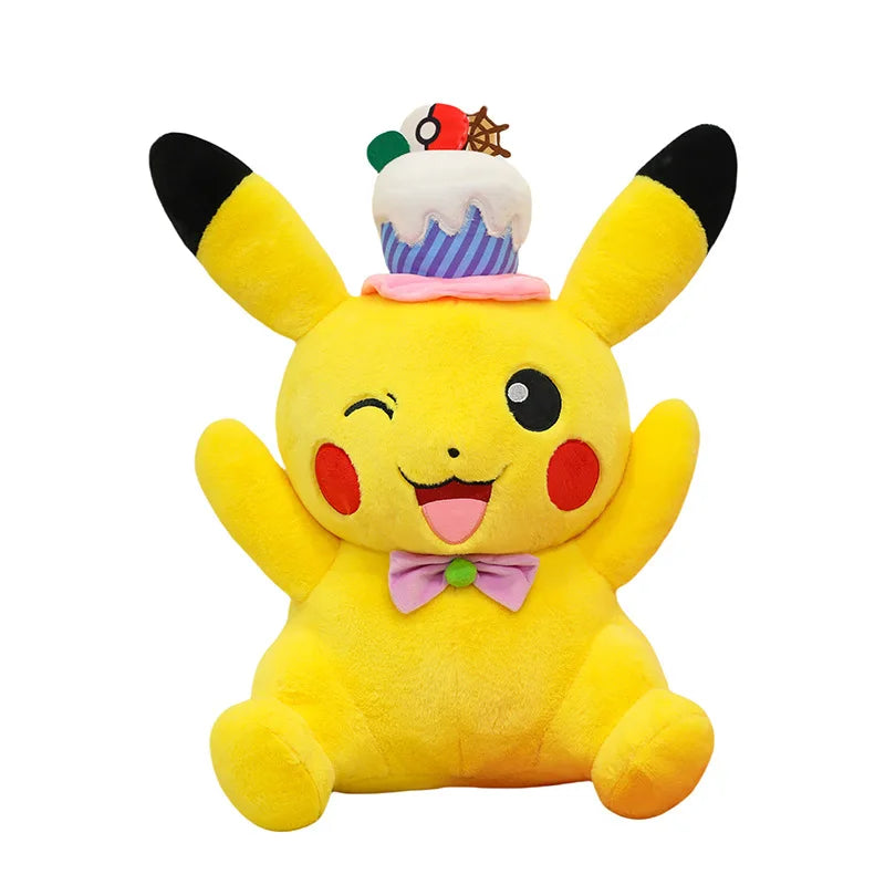 60cm Pokemon Kawaii Pikachu Plush Toy Anime Stuffed Doll Large Pillow Kids Birthday Xmas Gift Pokemon Cake Plushie Arcade