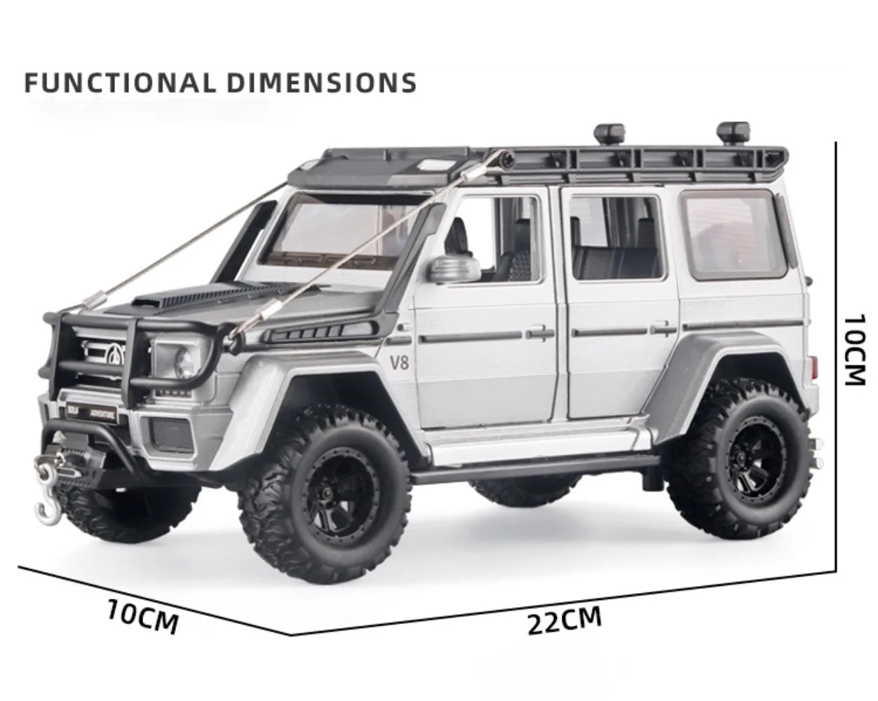 1:24 Alloy Diecast Toy Car Model G550 4X4 Adventure Edition Off Road Vehicle Model with Sound Light SUV Toy