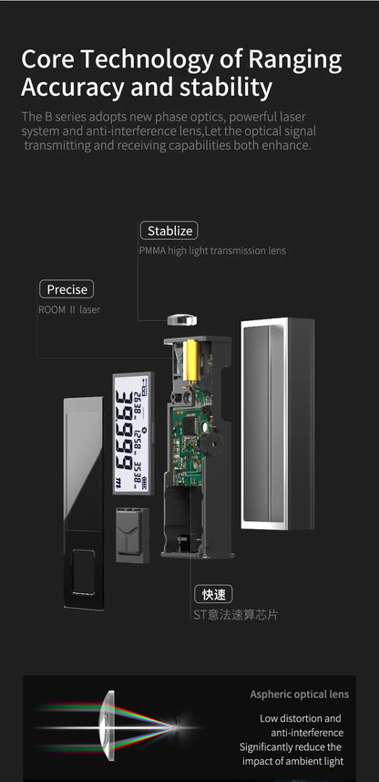 Digital Laser Tape Measure 40M Laser Rangefinder Accurate Distance Meter Construction Roulette Trena Lazer Range Finder