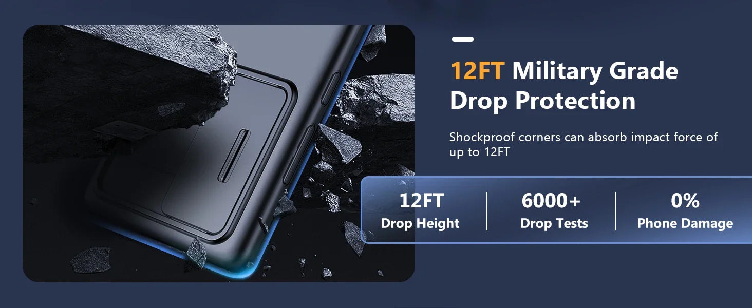 For Samsung Galaxy S24 Ultra Case with Camera Cover Screen Protector Military Drop Protection Shockproof Slim Matte Phone Case