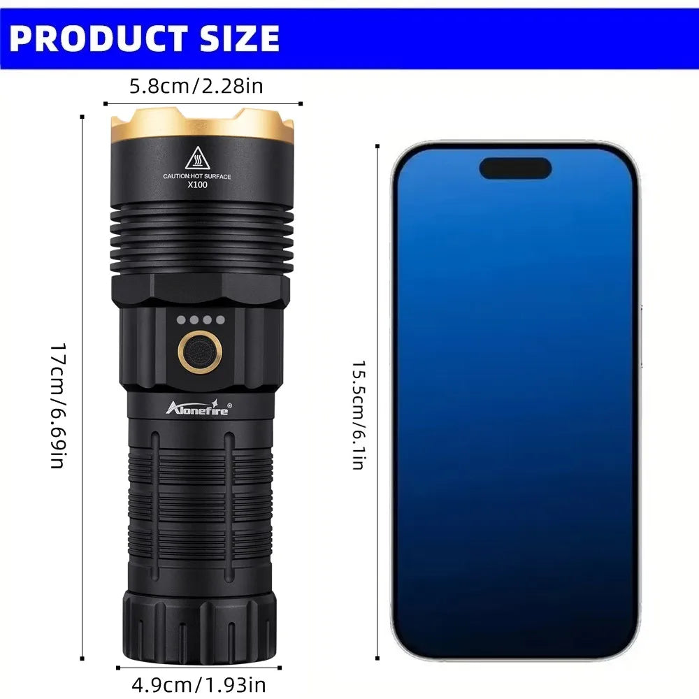 5000 Lumen Rechargeable High Power LED Flashlight