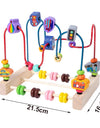 Montessori  Toys Wooden Roller Coaster Bead Maze Abacus Math Toys  Early Educational Toys for  1-3 Years