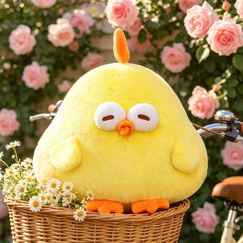 Cute Yellow Chicken Plush Toy Soft Cartoon Pillow