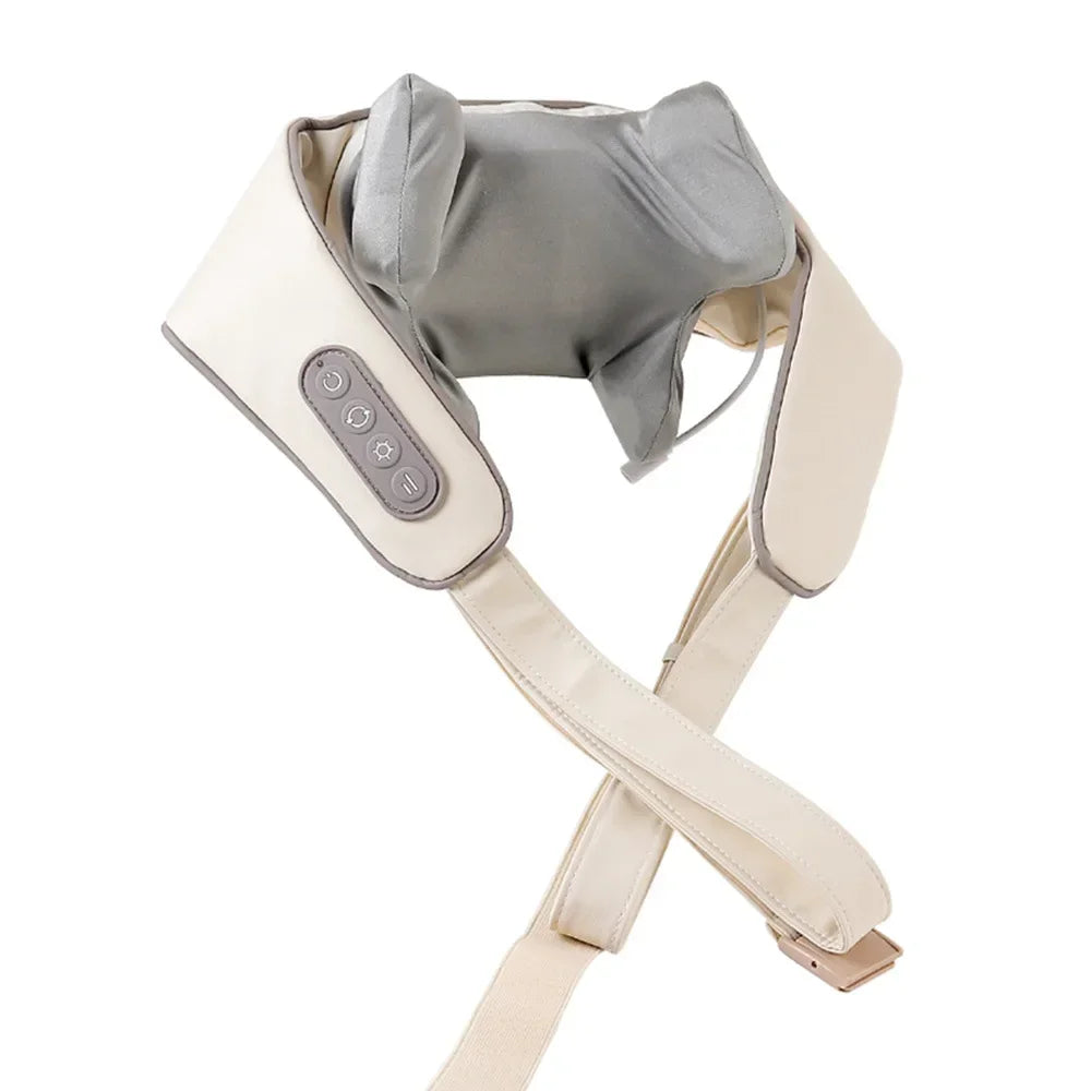 1PC Wireless Neck And Back Massager Neck And Shoulder Kneading Massage Shawl Neck Cervical Relaxing Trapezius Massager