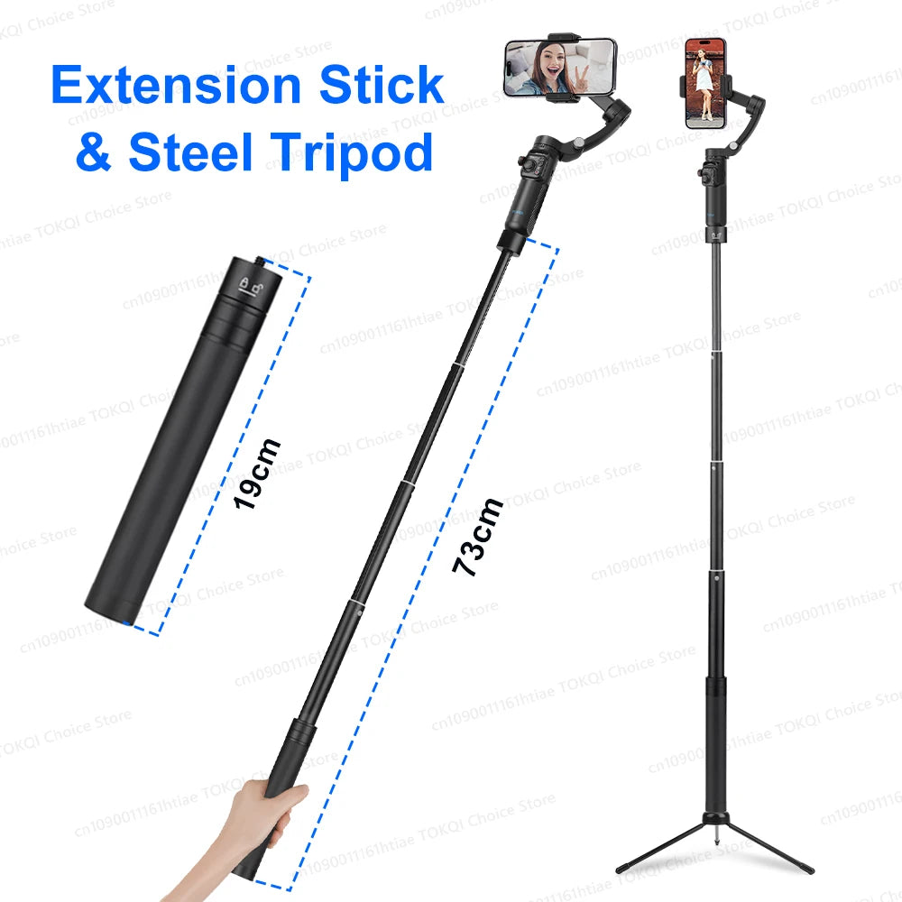 3-Axis Handheld Gimbal Stabilizer for Smartphone with Wireless Remote for iPhone Android Phone Face Tracking Tiktok Vlog