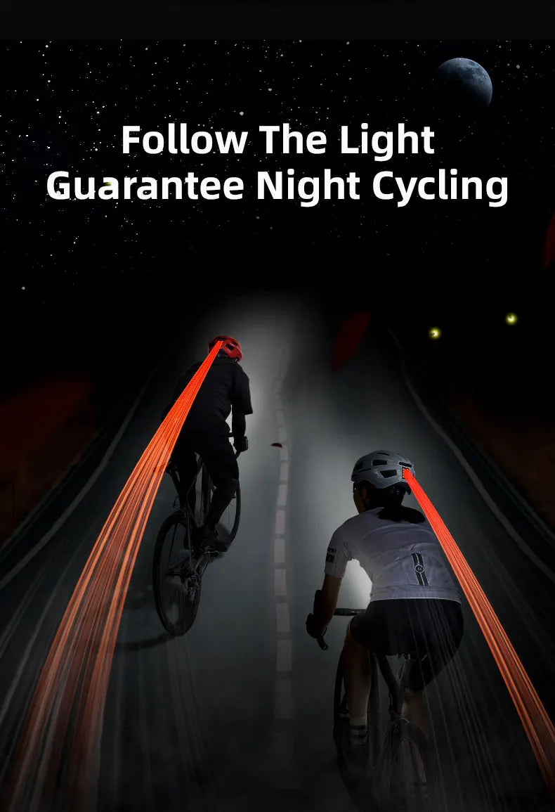 Bicycle Light Helmet MTB Road USB Warning Rear Light Cycling Helmet EPS PC Intergrally-molded Bike Helmet