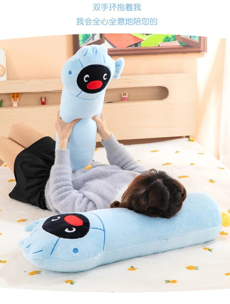 Kawaii Stuffed Doll Arctic Penguin Long Pillow for Girls Sleep Hugging Cuddling Leg Clamping Bed Cushion Anime Kids Birthday