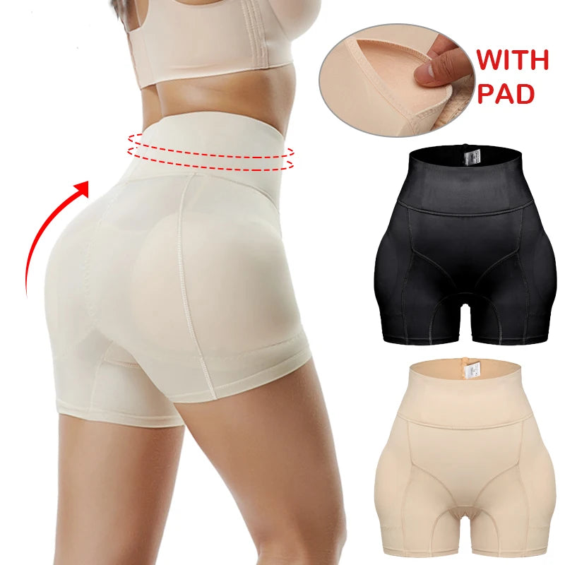 Padded Control Panties Shapewear High Waist Butt Lifter Seamless Shape Curve Shorts Hip 3D Enhancer Tummy Body Shaper