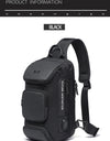 Anti-theft Chest Bag Shoulder Strap USB Rechargeable Crossbody School Gym Pack, Men Sports Waterproof Shoulder Bag