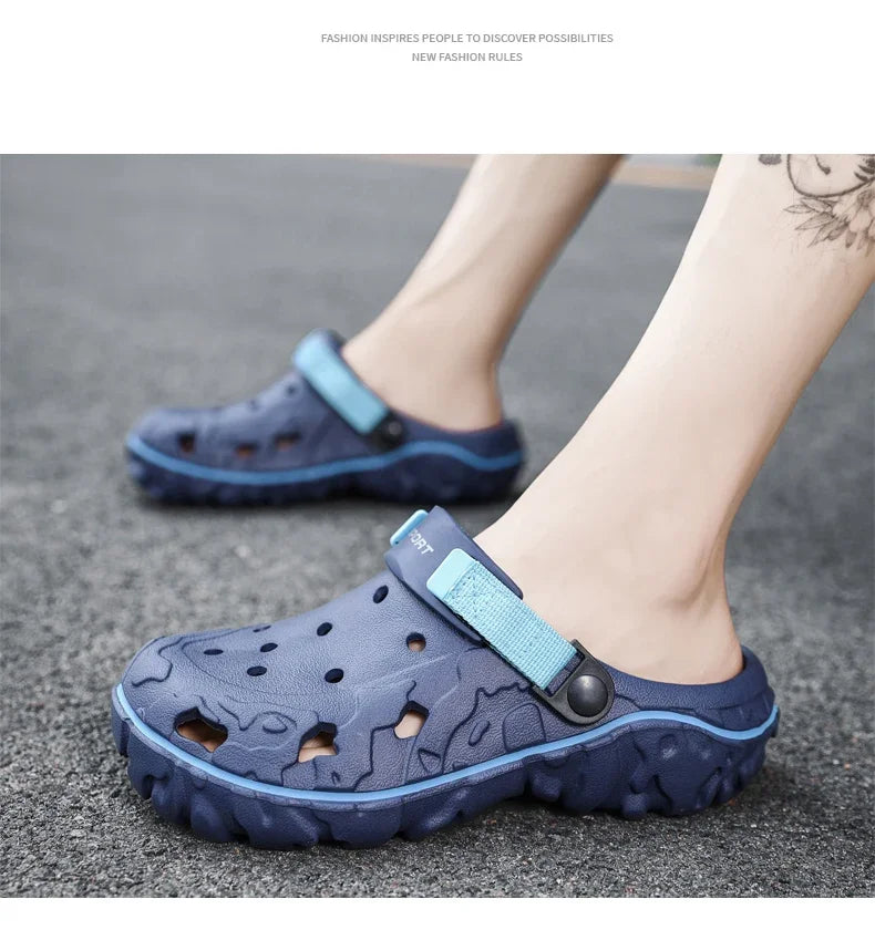 Men Sandals Hot sell Outdoor Garden Clogs Hole Shoes Male Casual Shoes Water Shoes Comfort Home Soft Slippers