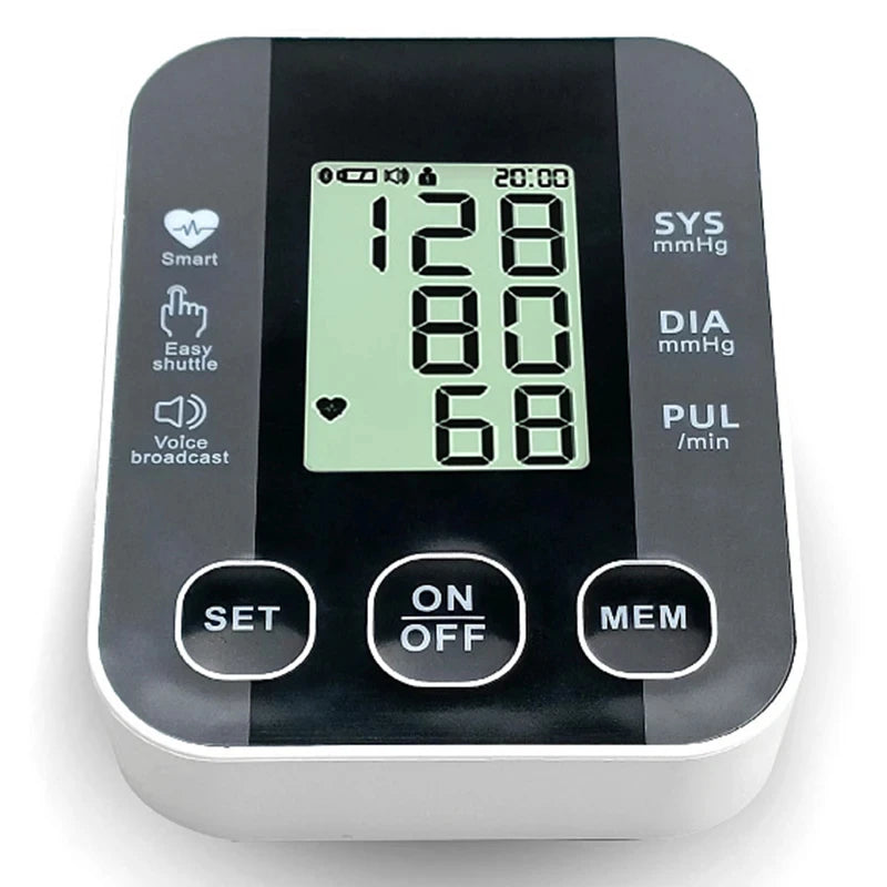 WF Blood Pressure Monitor Upper Arm Automatic BP Cuff Machine with LED Display for Home Use Health Care