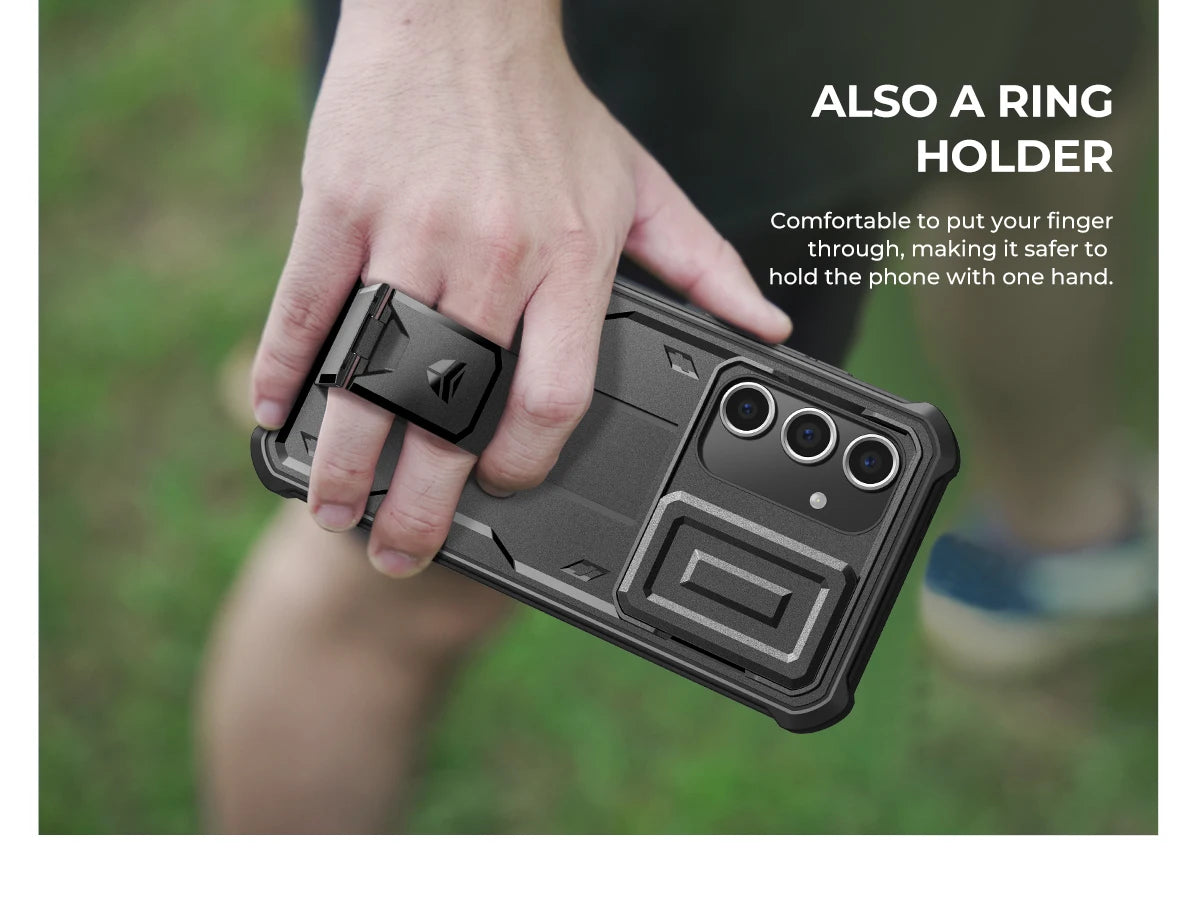 For Samsung Galaxy S24 FE Case with Built-inSlide Camera Cover Full Body Heavy-Duty Rugged Case holder Built-in Screen Protector