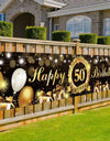 Happy 50th Birthday Backdrop Background Banner For Man Napkin Balloon Door Curtain 50 Years Anniversary 50 Birthday Party Decor