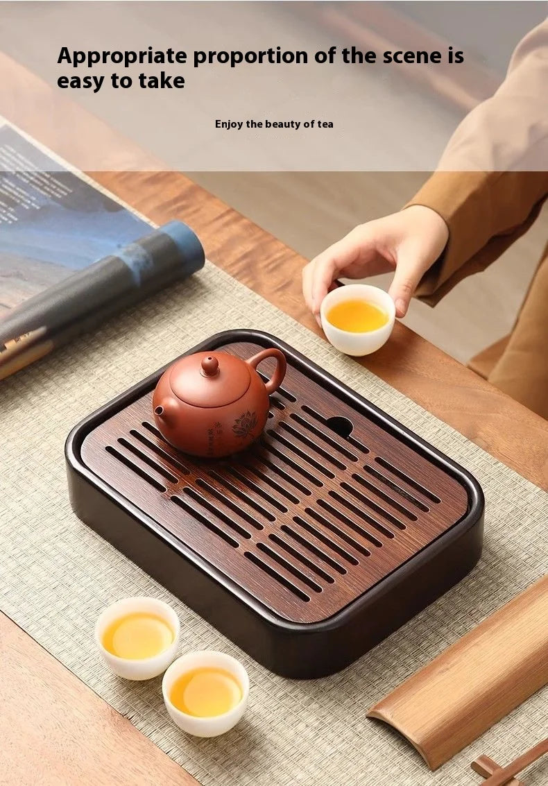Tea Tray Household Small Dry Brewing And Draining Tea Set Office Tea Table Bamboo Tray Drainage Tea Tray Storage Tray