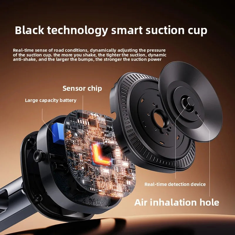 Electric Vacuum Suction Car Action Camera Mount Aluminum Alloy 360 Degree Adjustable Camera Holder for Dashboard and Outdoor Recording