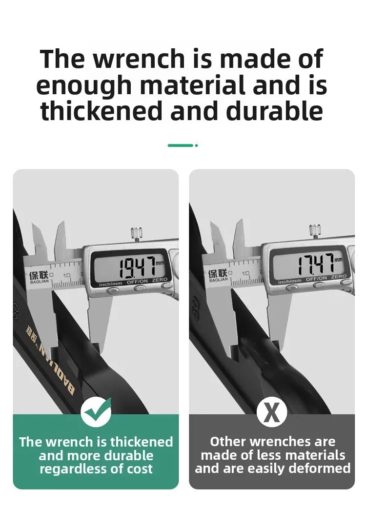 Heavy-duty  Box End Wrench, Single-head Opening Straight Handle Box End Wrench, for Auto Repair 24/30/32/36/41/46/50 Wrench Tool