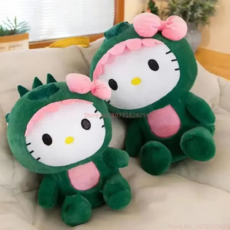Cartoon Dinosaur Kitty Plush Pillow Soft Stuffed Doll