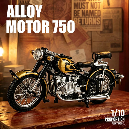 1 10 Scale Alloy Changjiang 750 Motorcycle Model with Sound and Light