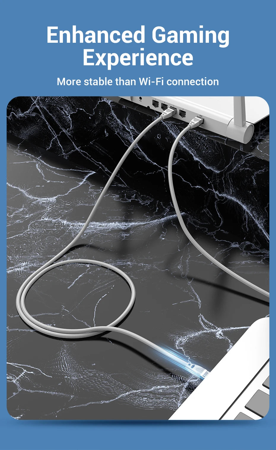 Cat6A Ethernet Cable 10Gbps RJ 45 SFTP Network Cable for PS4 Laptop PC Router ADSL PLC Servo Motor Lan RJ45 Patch Cord