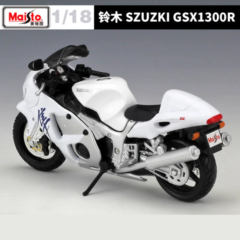 Diecast Suzuki Hayabusa GSX1300R Motorcycle Model 1 to 18 Scale
