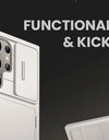 for Samsung Galaxy S24 S23 Ultra Case Bulit-in Screen Protector & Slide Camera Cover Phone Case with Kickstand Belt-Clip