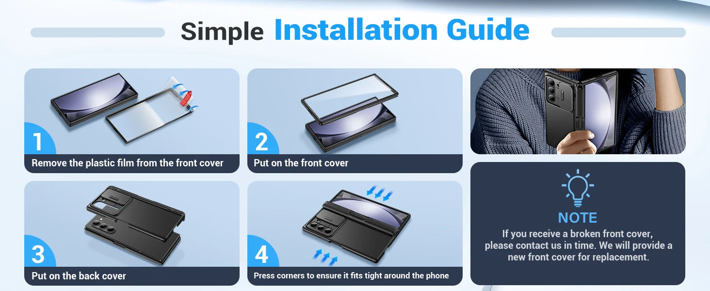 Big Stand For Z Fold 5 Case with Slide Camera Cover Built-in HD Screen Protector Full Body Heavy Duty Shockproof Slim Phone Case