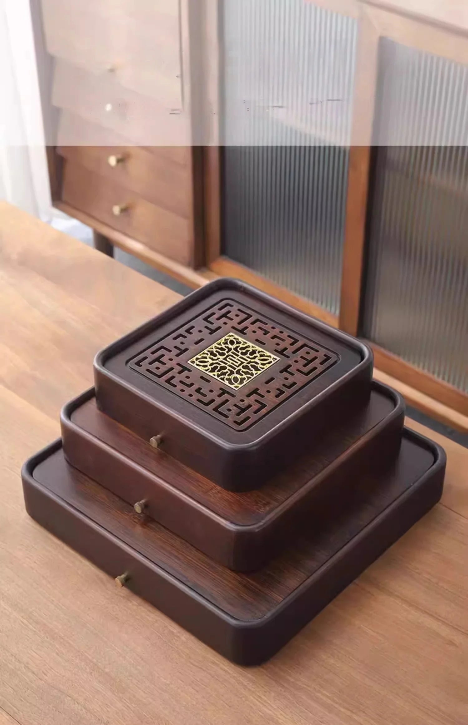 Home And Kitchen Tea Tray Portable Dishes For Tea Ta Kawi Bamboo Rectangle Wooden Tray For Chaban Tea Table Serving Trays