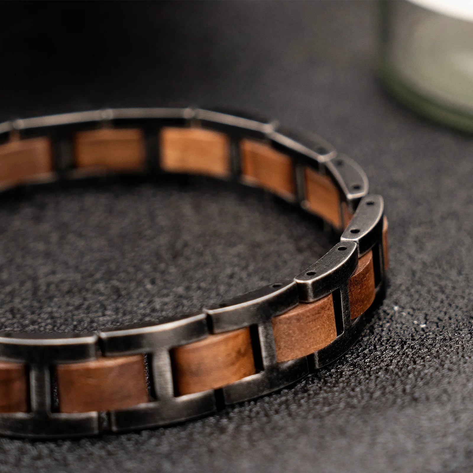 Bracelet Metal Stainless Steel Wood Strap Jewelry Ladies