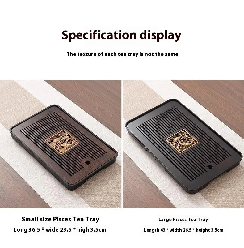 Bamboo Tea Tray Portable Dishes Rectangle Tea Ceremony Chaban Tea Chaban Tea Table Dual Purpose Drainage Water Storage