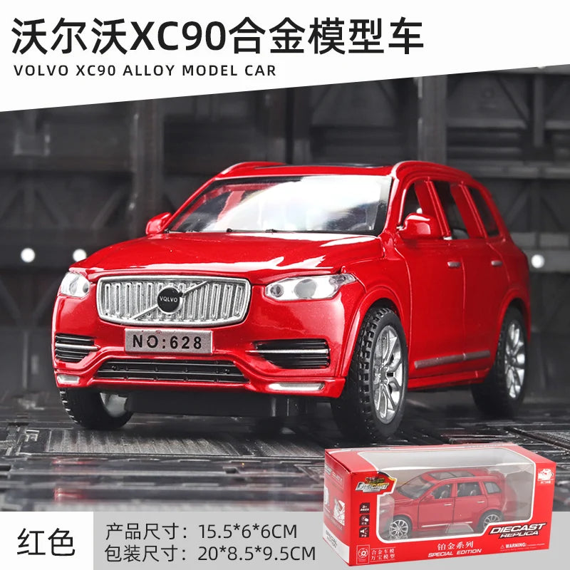 Simulation 1:32 Volvo XC90 SUV Alloy Diecast Metal Model Sound & Light Toy Car Central Control Ornaments Display Present For Boy