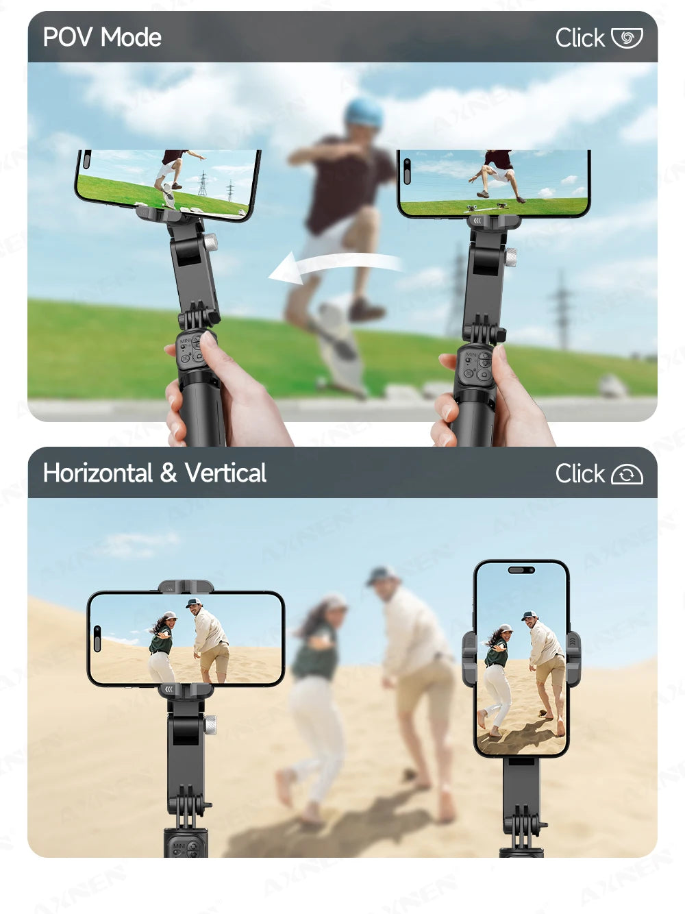 Q19 AI Desktop Gimbal Stabilizer 360 Rotation Auto Face Tracking Mobile Phone Handheld Anti-shake Selfie with Fill Light