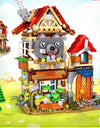 Diamond Mini Street Snow White Princess Fairy Tale House Building Blocks Bricks Toys for Children Xmas Gifts 1225 1226