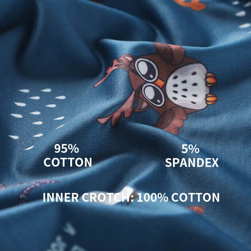 Men’s Funny Boxer Panties – 3-Pack Cotton Underwear