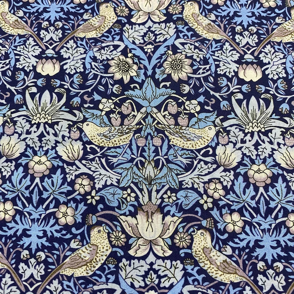 William Morris 80S Liberty Strawberry thief 100%Cotton tana lawn Poplin Fabric Digital Printing Diy Handmade Dresses Shirt Cloth