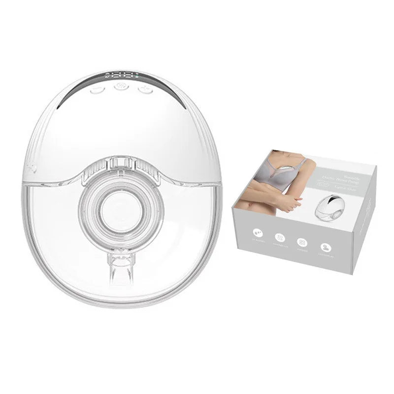 Wearable Breast Milk Pump Silicone LCD Display Hands-free Electric Breast Pump Portable and Comfortable for Novice Mothers