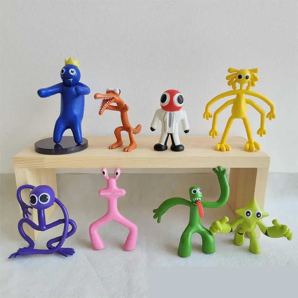 Rainbow Friends Mini Figure Set 8 Piece PVC Game Character Models 6cm 10cm