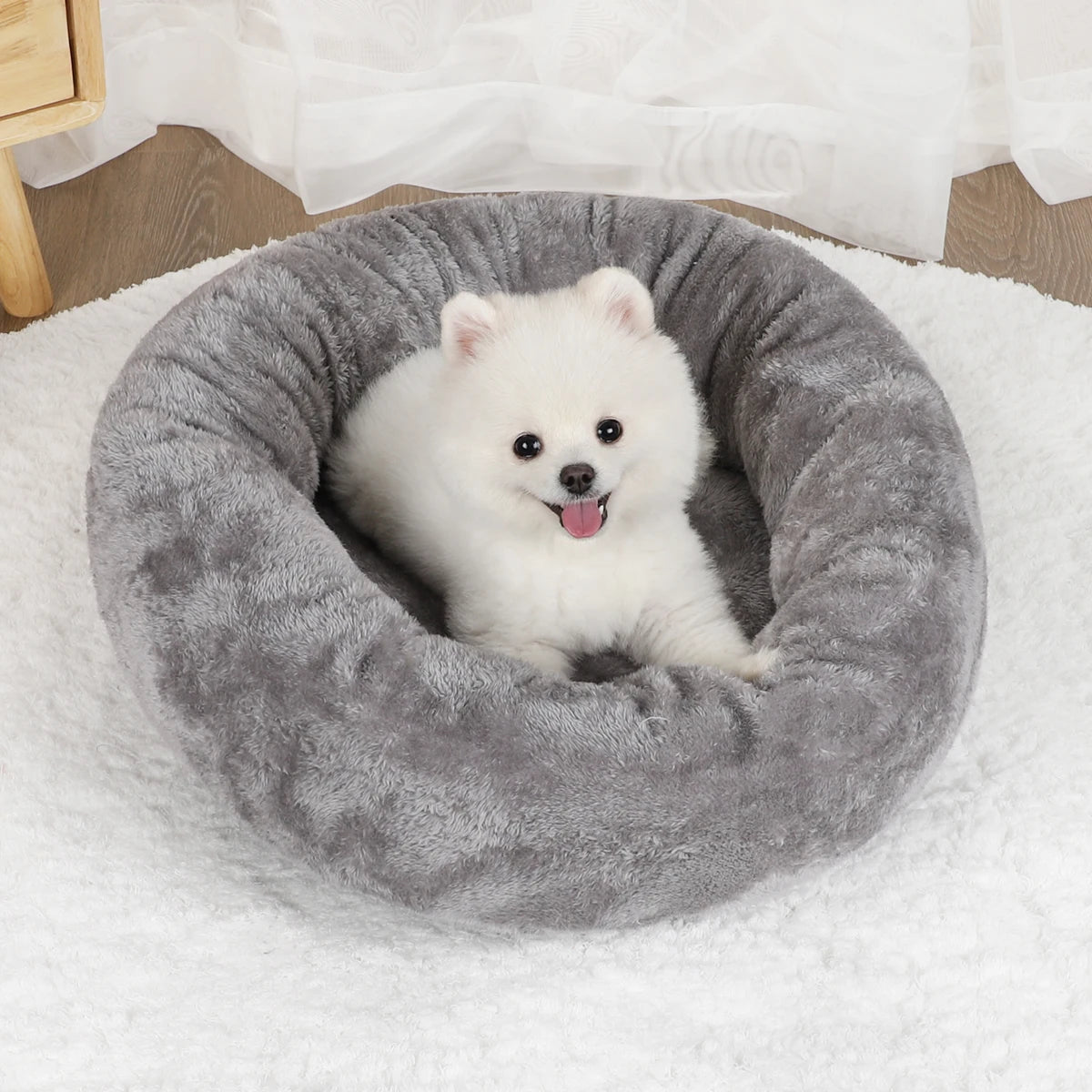 Fluffy Plush Pet Cushion Bed for Dogs and Cats